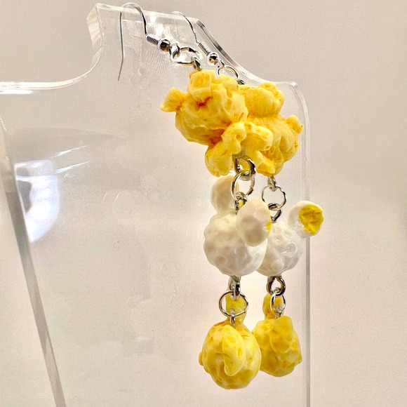 Mickey Popcorn Chain Earrings - Mickey Mouse Earrings - Popcorn Earrings - Picture 3 of 11
